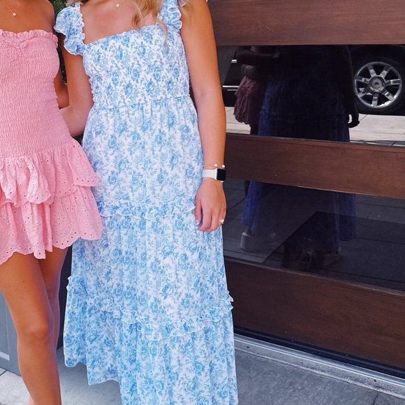 Altar'd State Dresses & Skirts - Blue Floral Maxi Dress